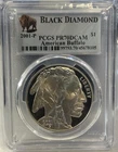 2001-P $1 American Buffalo Proof Silver Dollar ~ PCGS PR70DCAM - Black Diamond