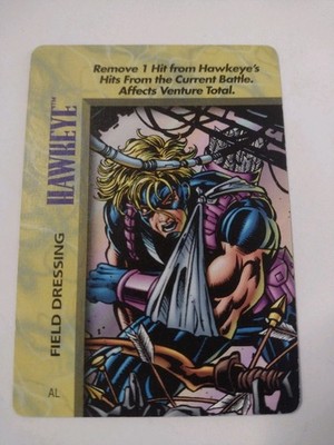 1996 Fleer Marvel Over Power Trading Card Game Hawkeye Field Dressing