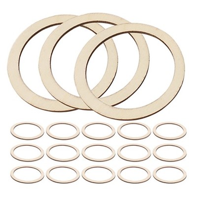  100pcs Kranz Holz Hoops Macrame Hoops Traumfänger Holzringe Traumfänger