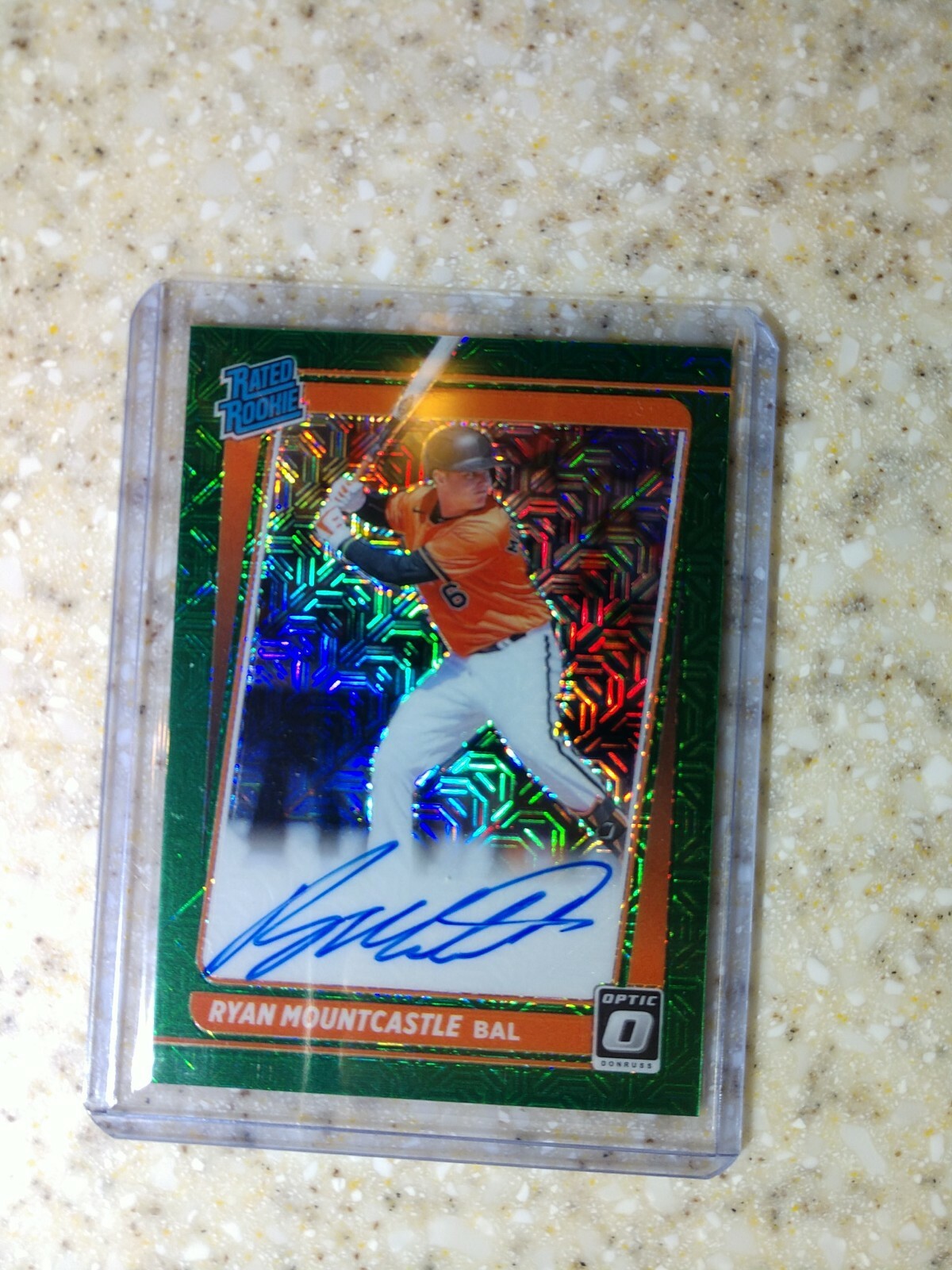 2021 Donruss Optic /99 Ryan Mountcastle RC Auto Rated Rookie Green Mojo