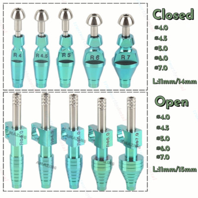10Pc Dental Transfer Impression Coping Titanium Open/Closed-Regular Tray Fit OSS