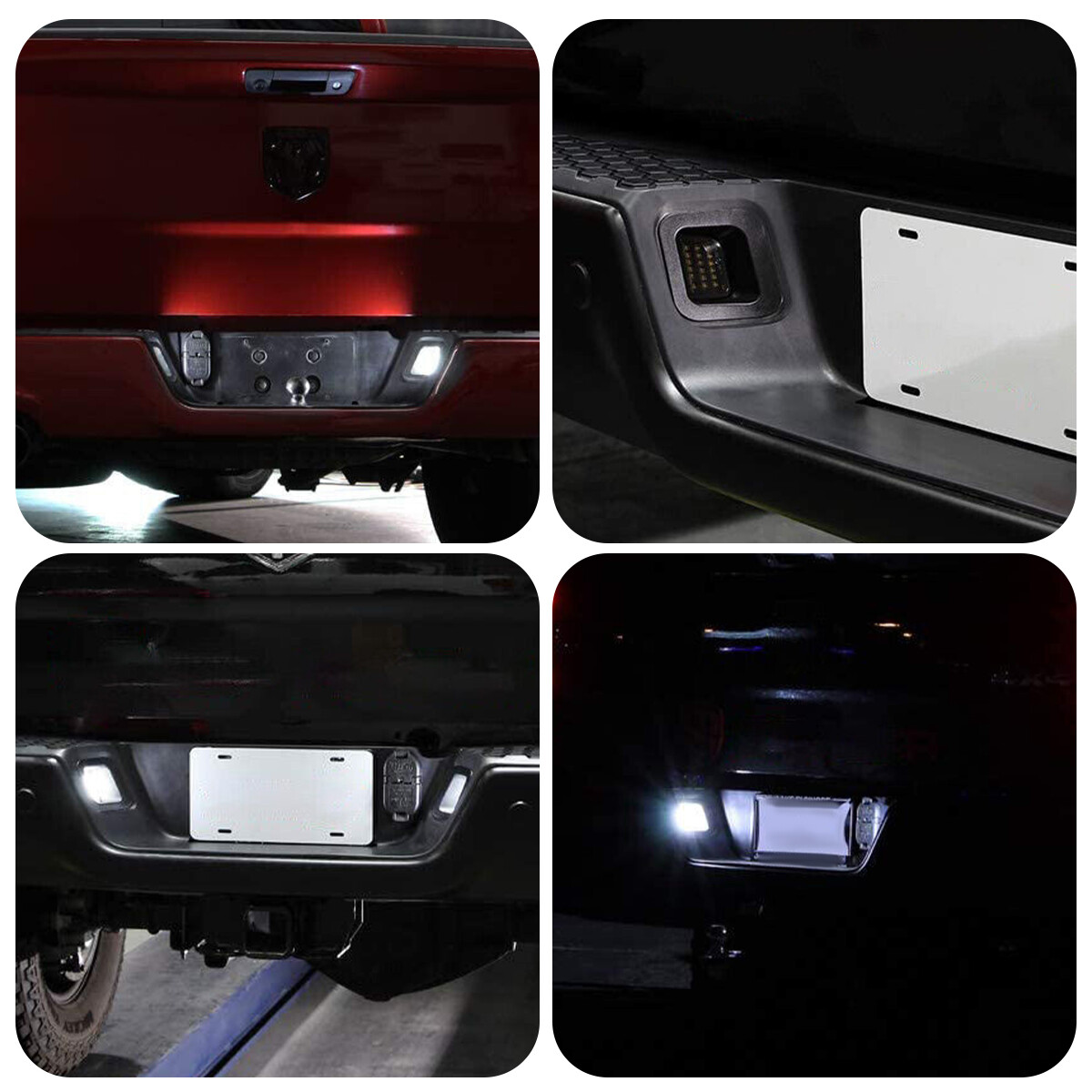 For 20032018 Dodge Ram 1500 2500 3500 LED License Plate Lights Smoked Lamp New eBay