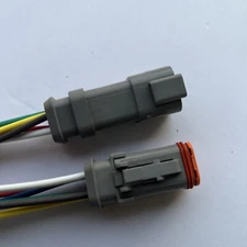E008 Waterproof 14 AWG Assembled Deutsch 6 Pin Harness connector 6" wire Pigtail