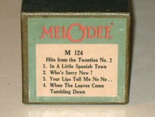 Vintage MelODee Player Piano Roll M-124 4 HITS FROM THE TWENTIES Extended Play 