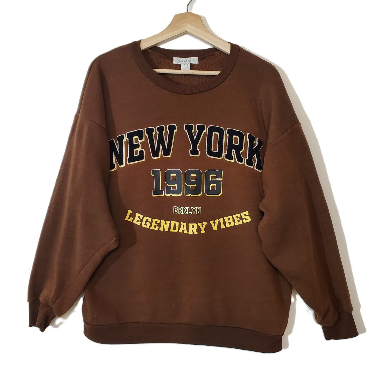 Brooklyn New York 1996 Legendary Vibes Textured Sweatshirt