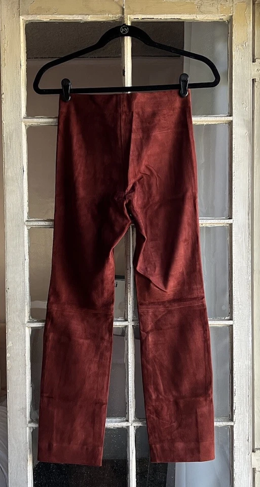 Leggings Vince de gamuza roja ladrillo Foto 2 de 4