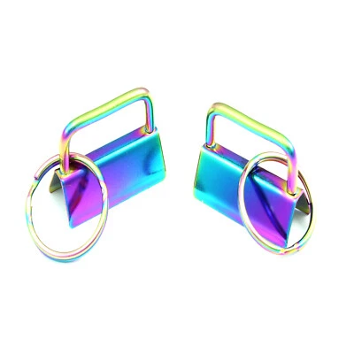 M-TEILE-STORE 10 Schlüsselband Rohling 30mm Rainbow Schlüsselanhänger Rohling Lanyard Lanyards