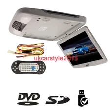 US 12in Flip Down TFT LCD Car Overhead Monitor Car Roof Screen DVD MP5(Tester)