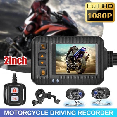 2 Inch Motorcycle Dash Cam DVR G-Sensor 1080P Front & Rear View Dual Lens Camera