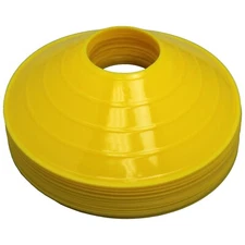 25 Yellow Disc Cones Soccer Football Track Field Marking Coaching Practice