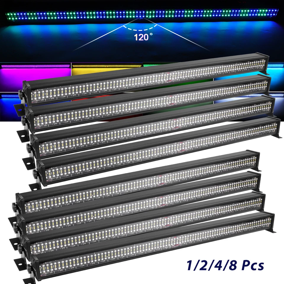 1-8x 336 LED Wall Washer Licht Bar 168W RGB Bühnenlicht DMX dj Show Ostern - Bild 3 von 4