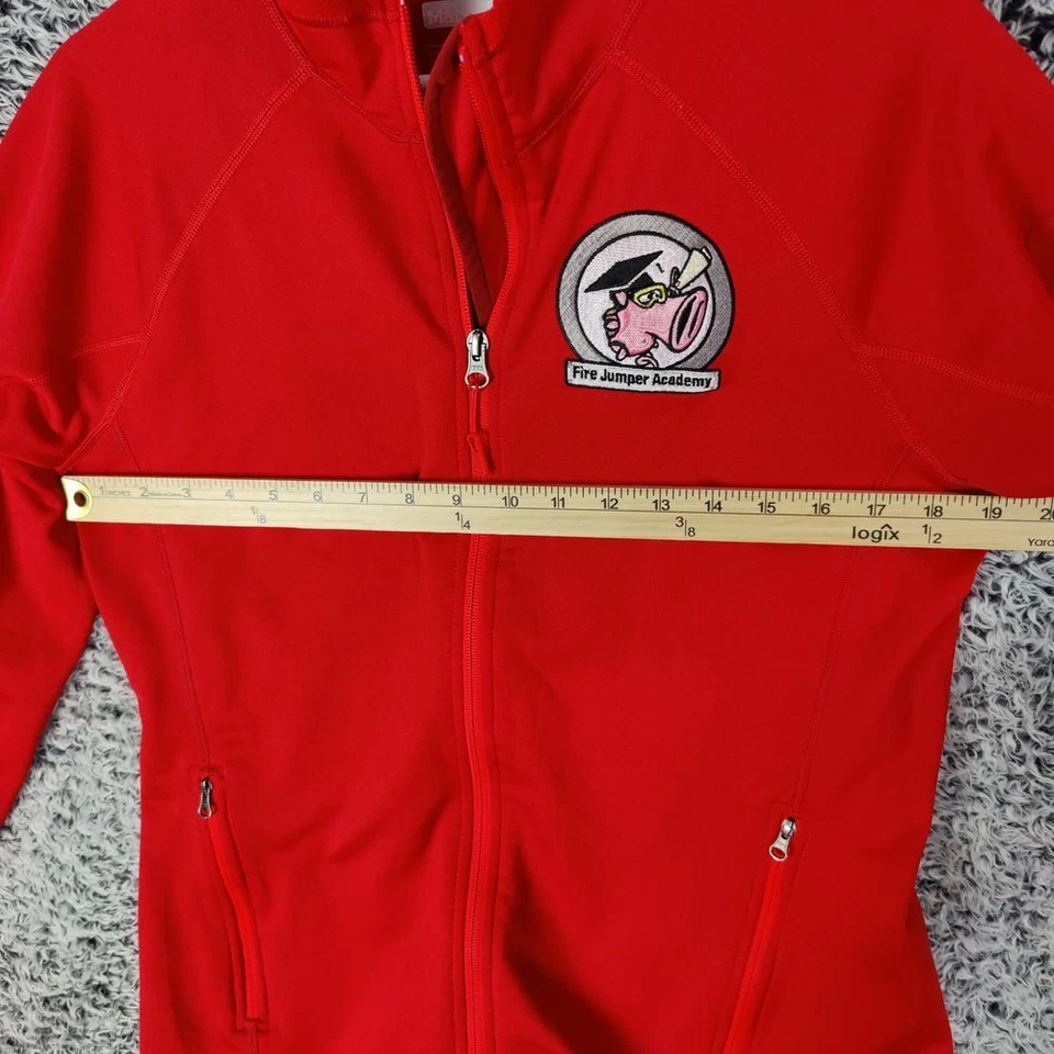 Marmot Red Full Zip Athletic Jacket Women Sz L Performance Activewear Run Sport - Image 3 of 4
