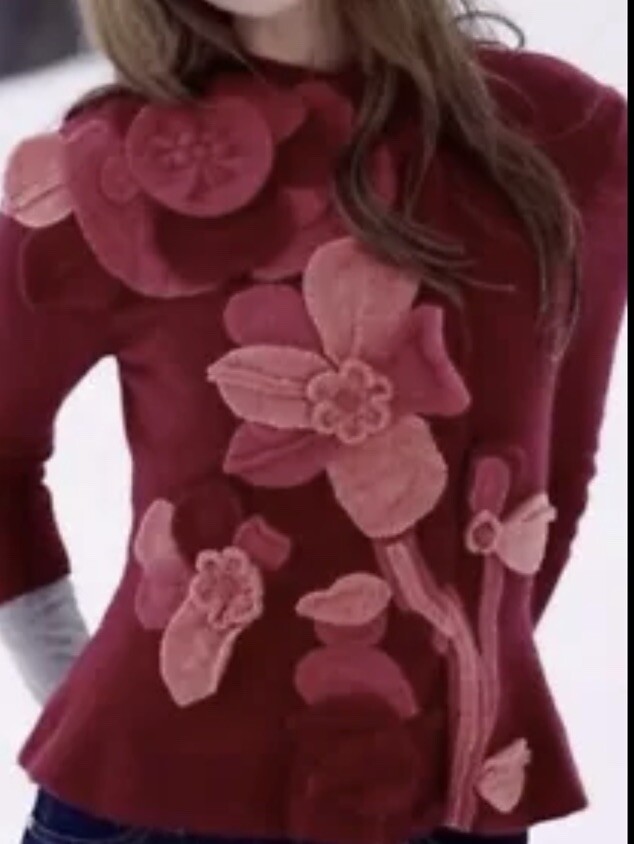 202 SLEEPING ON SNOW Anthropologie Armana Jasmine Red Floral