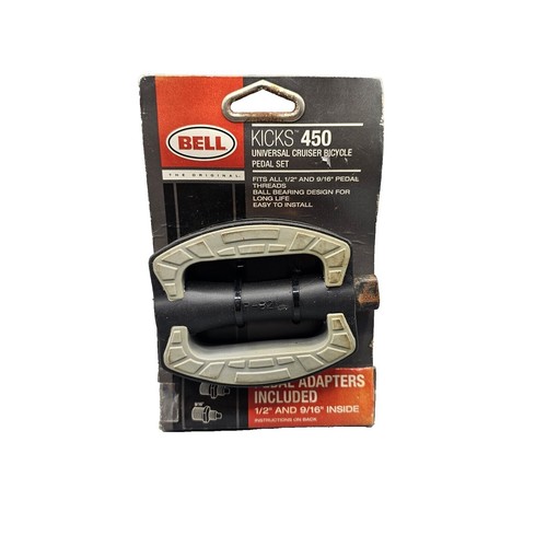 Pédales Vélo Bell Sports Kicks 350 – Universelles, Noires, Avec Adaptateurs 1/2 Et 9/16