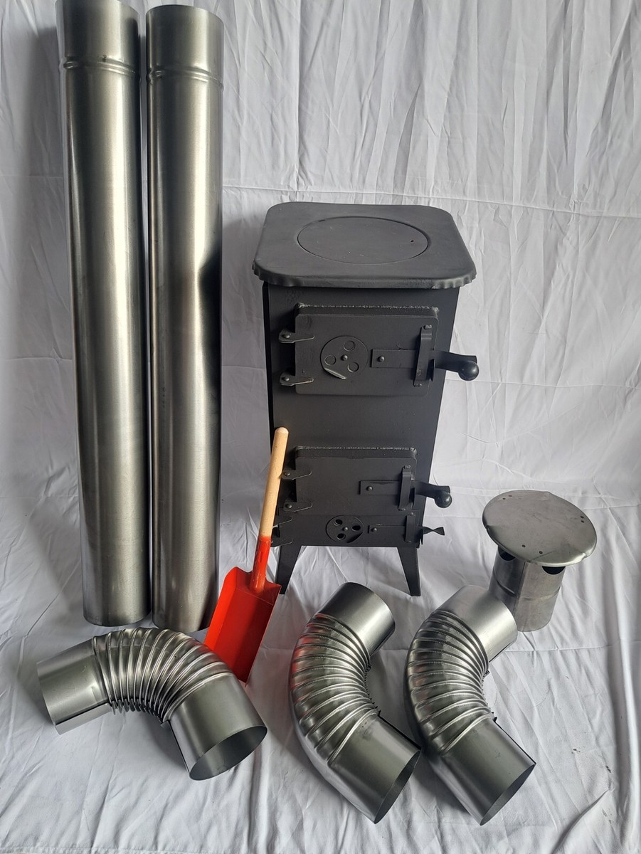 LOG WOOD BURNER STOVE FLUE SYSTEM PIPES SET GARAGE SHED WORKSHOP