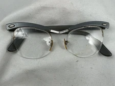 GF Gold Filled  Eyeglasses  Bausch & Lomb  B L  1/10  12K GF  Rimless Spectacles