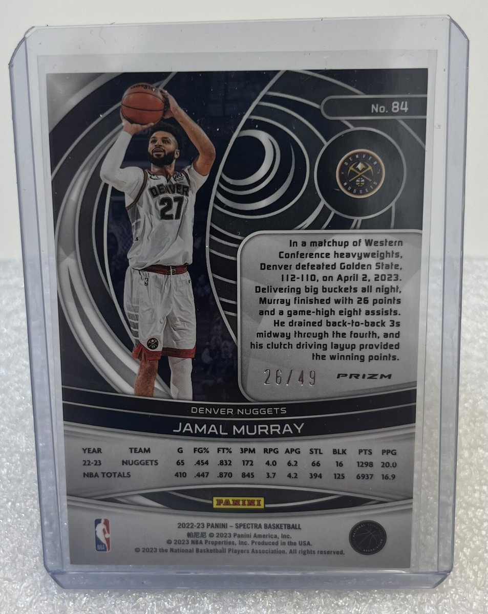 2021-22 Panini Obsidian Jamal Murray Galaxy Auto 50/75