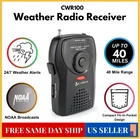 CWR100 NOAA Weather Radio / Emergency Alert Receiver, 7 Ch, Battery Operated