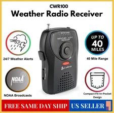 CWR100 NOAA Weather Radio / Emergency Alert Receiver, 7 Ch, Battery Operated