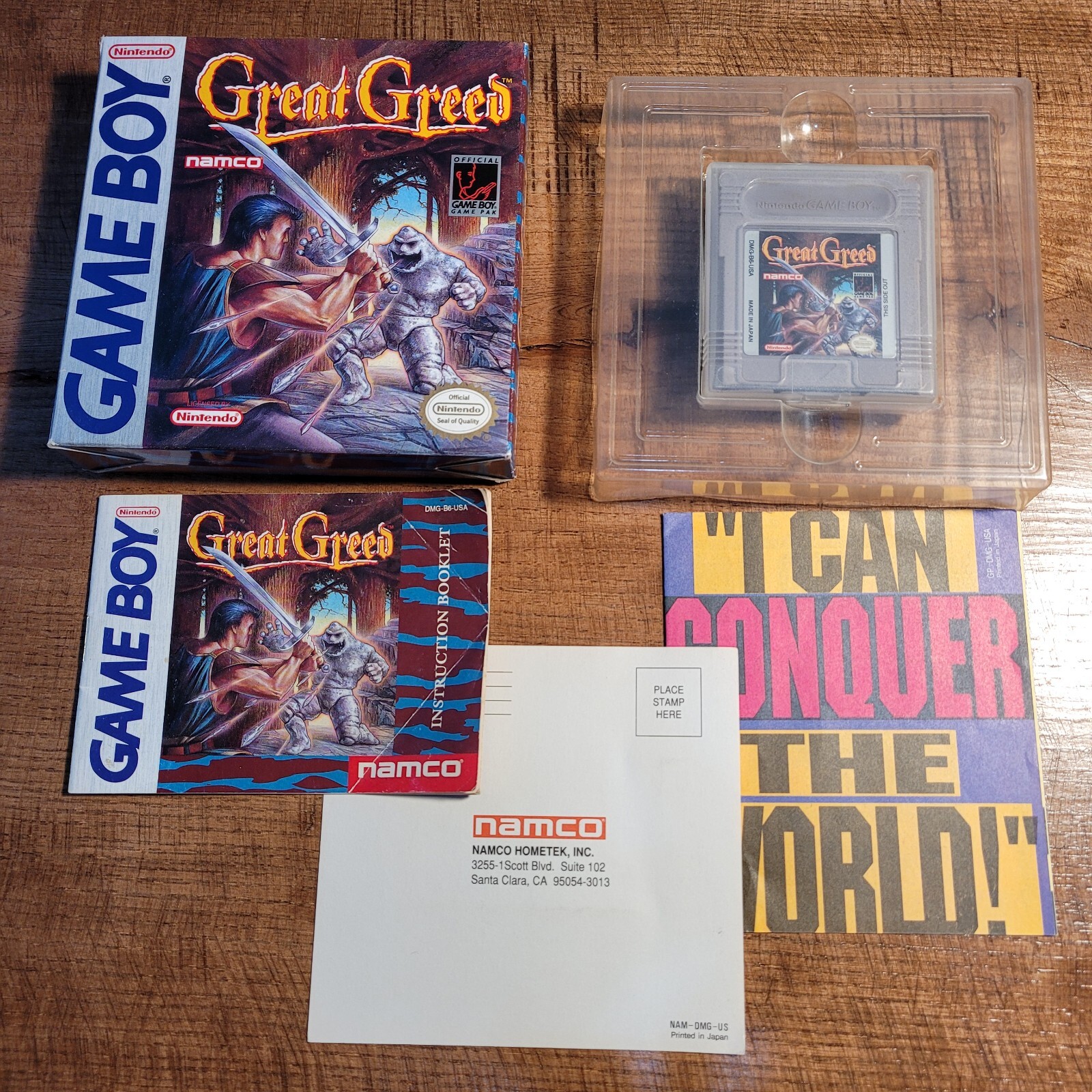 Great Greed Nintendo Game Boy, 1993 CIB Complete in Box - Tested