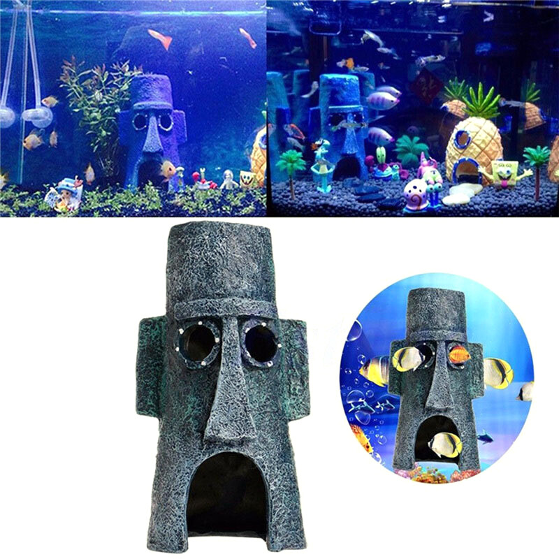 Mini Figura Esponja Bob Juguetes Acuario Pecera Adornos para Pecera Acuario YK