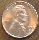 1954-S 1C RD Lincoln Cent #3 - UNC