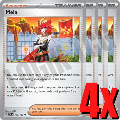 4x Mela 167/182 x4 - Paradox Rift - Pokemon TCG - Playset