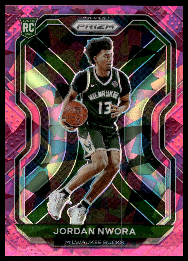 2020-21 Panini Prizm #273 Jordan Nwora Pink Ice Prizms Milwaukee Bucks