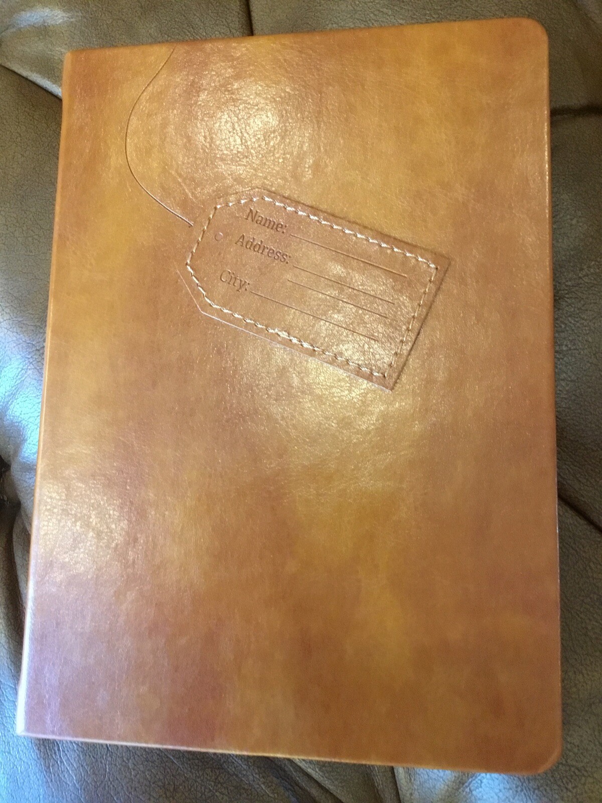 Eccolo Lined Journal World Traveler Notebook Desk Diary Faux Leather