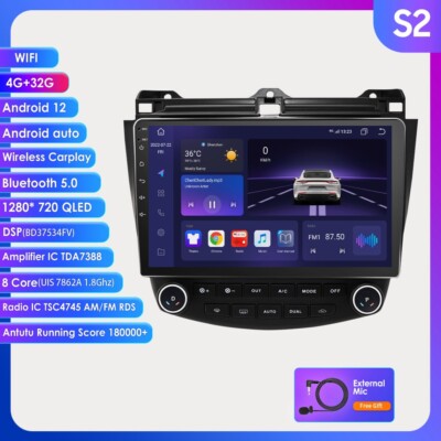 8Core For Honda Accord 2003-2007 10.1'' Android Car Stereo Radio GPS Navi CarPlay