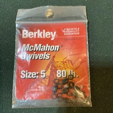 Berkley McMahon Swivels Black 6 Swivels Per Pack 80 Lb. Size 5 P5SB