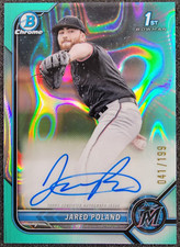 2022 Bowman Draft Chrome 1st Aqua Lava Refractor Auto /199 Jared Poland #CDA-JPD