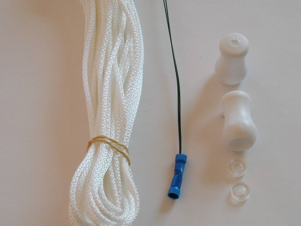 Window Blind Repair Kit 30 Feet of 2.7 mm White Cord Widow Blind