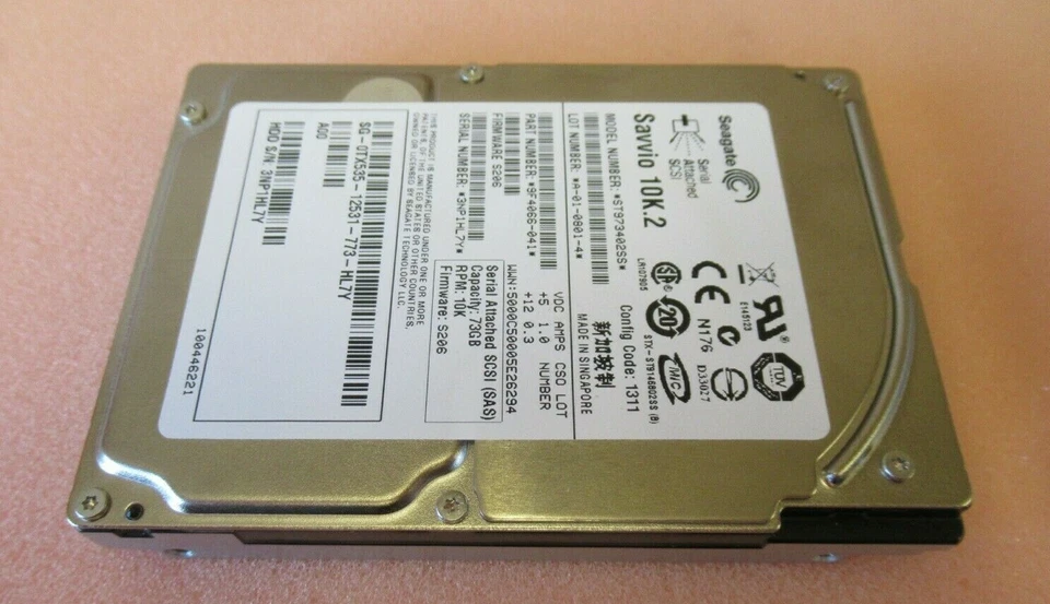Seagate ST973402SS 9F4066-041 Savvio 10K.2 73GB 10000RPM SAS 16MB 2.5" HDD - Image 2 of 4