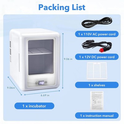 4L Lab Incubator Thermostatic Incubator 46-148  Bacteria Mini Digital Incubator
