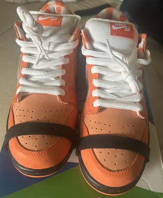 Nike SB Lobster Dunk Low OG QS Orange/White/Black Skateboarding Shoes US 9.5
