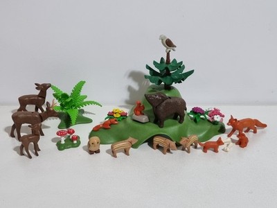 Playmobil 3006 Forest Animals Fauna Vegetation Wild Deer Wild Boar Fox Owl