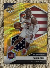 2020-21 Panini Mosaic Chris Paul National Pride Gold Wave Prizm SP Phoenix Suns