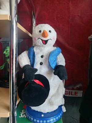 Gemmy Snowflake Spinning Snowman 2005 RARE