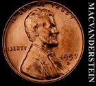 1957-D Lincoln Wheat Cent- Choice Gem Brilliant Unc Luster- No Reserve #K303