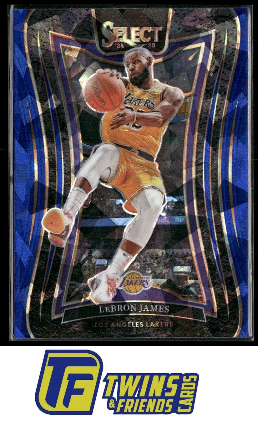 2024-25 Panini Select #310 LeBron James Blue Cracked Ice Prizm