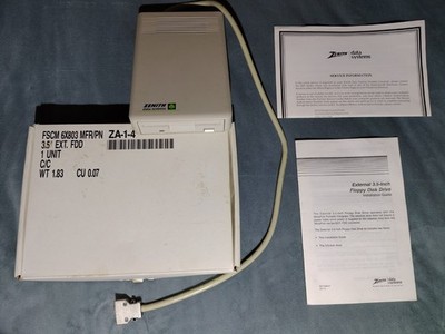 Vintage Zenith Data Systems ZA-1-4 External 3.5'' Floppy Disk Drive