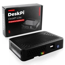 GeeekPi DeskPi Lite Raspberry Pi 4 Case with Power Button Heatsink with PWM Fan