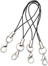 ZGLUZP 20 Pcs Black Mobile Phone Rope Strap Charm Lariat Lanyard with