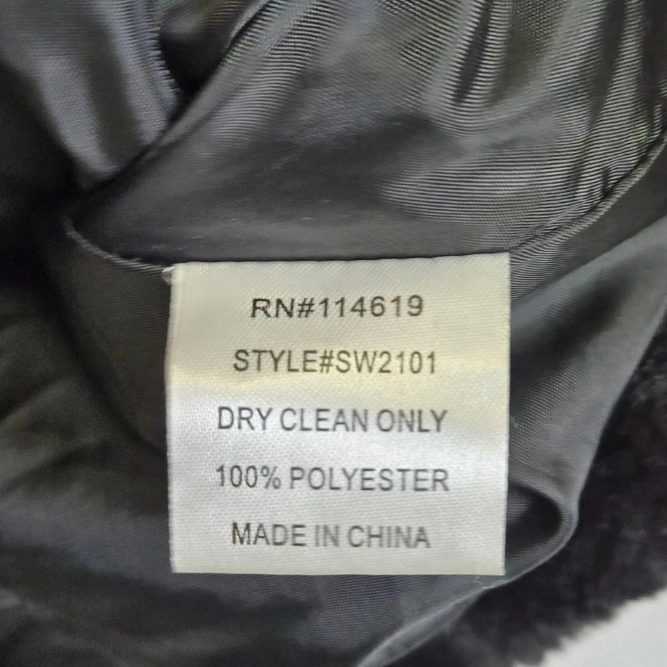 Chaleco mullido Harlow Zee de piel sintética cremallera completa, negro, estilo SW2101, mediano para mujer Foto 4 de 4