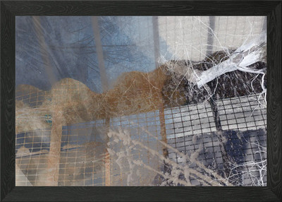 Winter Collage Abstraktion Gerahmtes Wandbild Poster Leinwanddruck Bild