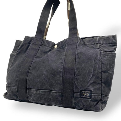 #ad Porter Tote Bag Painted Canvas Black $70.00