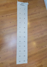 Beautiful Wall Advent Calendar Embroidered 24 Pocket Christmas Holiday Narrow