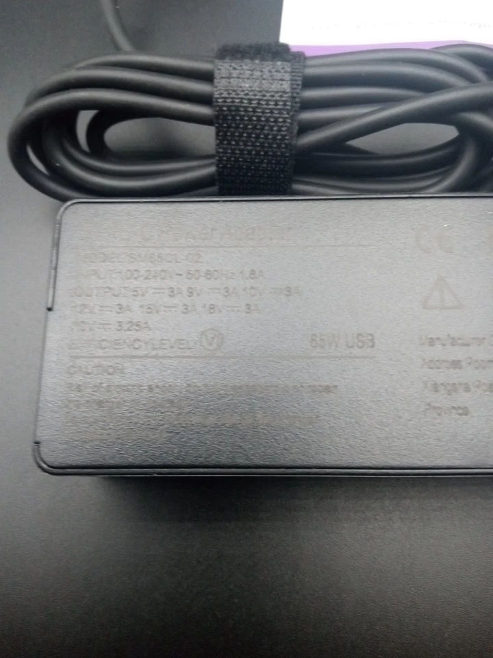 65W USB-C Charger Type-C Adapter For Lenovo BOL20-XK 20V 3.25A - Image 2 of 4