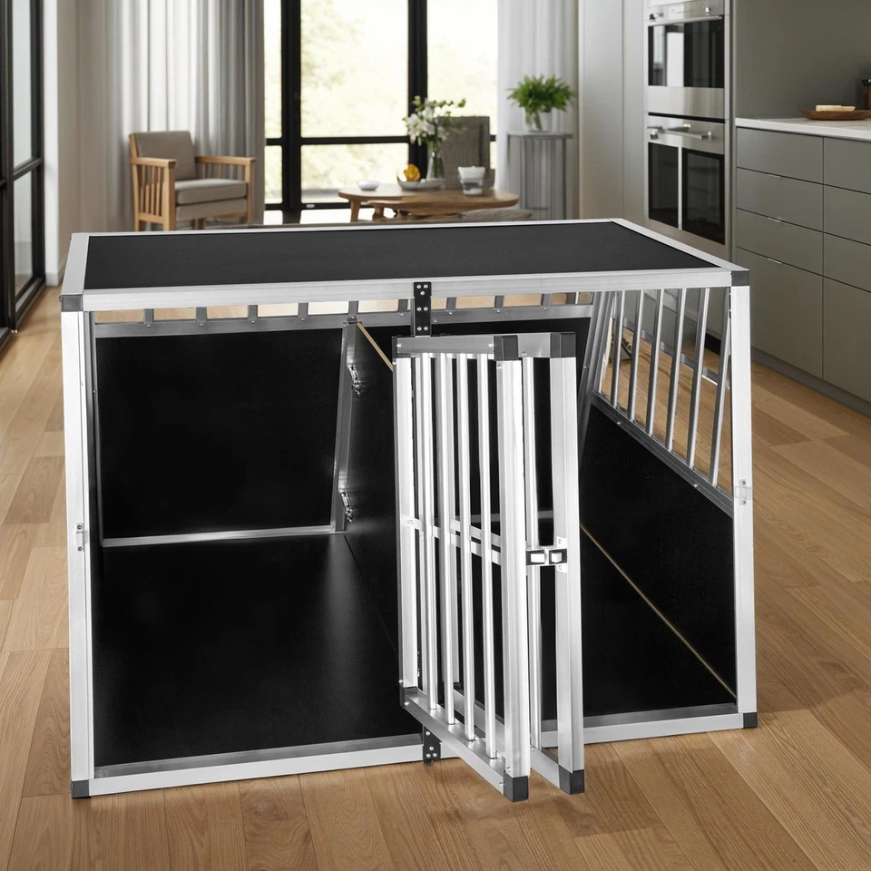 Hundebox Auto Alu XXl Doppel Hundetransportbox Autotransportbox Reisebox Trapez - Bild 4 von 4